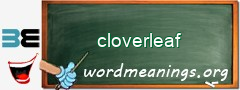 WordMeaning blackboard for cloverleaf